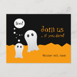 Uitnodiging voor Halloween Ghosts Party Briefkaart