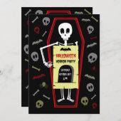 Uitnodiging voor Halloween Horror Party (Voorkant / Achterkant)