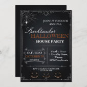 Uitnodiging voor Halloween House (Voorkant / Achterkant)