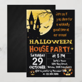 Uitnodiging voor Halloween House (Voorkant / Achterkant)