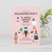 Uitnodiging voor Halloween House Party (Staand voorkant)
