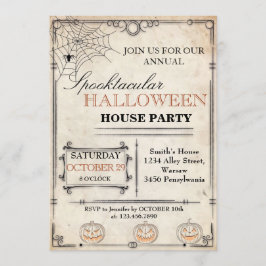 Uitnodiging voor Halloween House Party