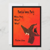 Uitnodiging voor Halloween in een spookhuis  (Achterkant)