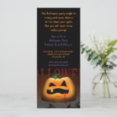 Uitnodiging voor Halloween Jack O' Lantern Feest (Staand voorkant)