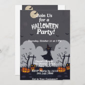 Uitnodiging voor Halloween Kind (Voorkant / Achterkant)