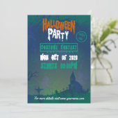 Uitnodiging voor Halloween-kostuumfeest (Staand voorkant)