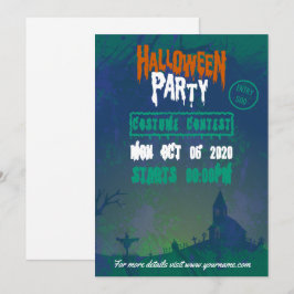 Uitnodiging voor Halloween-kostuumfeest