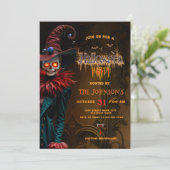 Uitnodiging voor Halloween-kostuumfeest voor volwa (Staand voorkant)