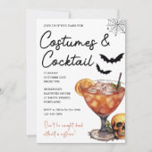 Uitnodiging voor Halloween Kostuums & Cocktails (Voorkant)