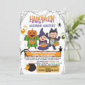 Uitnodiging voor Halloween kostuumwedstrijd (Staand voorkant)