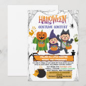 Uitnodiging voor Halloween kostuumwedstrijd (Voorkant / Achterkant)