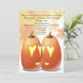 Uitnodiging voor Halloween Love Party (Staand voorkant)