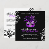 Uitnodiging voor Halloween Masquerade (Voorkant / Achterkant)