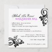 Uitnodiging voor Halloween Masquerade (Achterkant)