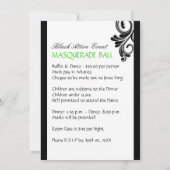 Uitnodiging voor Halloween Masquerade (Achterkant)