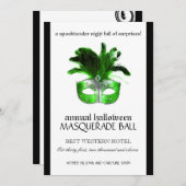 Uitnodiging voor Halloween Masquerade (Voorkant / Achterkant)