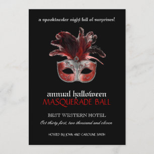 Uitnodiging voor Halloween Masquerade