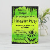 Uitnodiging voor Halloween met Pumpkin (Staand voorkant)