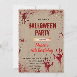 Uitnodiging voor Halloween moordenaarsparty