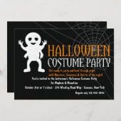 Uitnodiging voor Halloween Mummy Party (Voorkant / Achterkant)