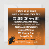 Uitnodiging voor Halloween Mummy Party (Achterkant)