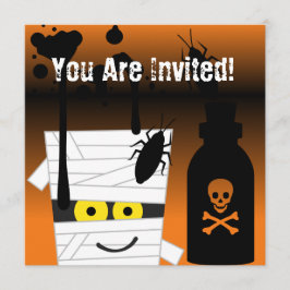 Uitnodiging voor Halloween Mummy Party
