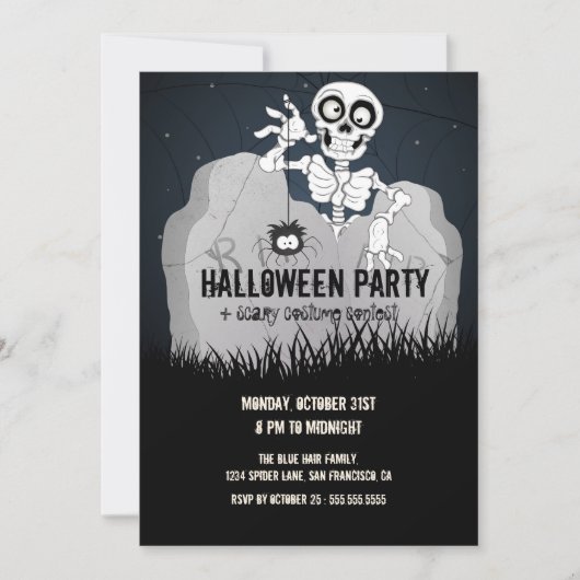 Uitnodiging voor Halloween Party (Voorkant)