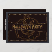 Uitnodiging voor Halloween Party (Voorkant / Achterkant)