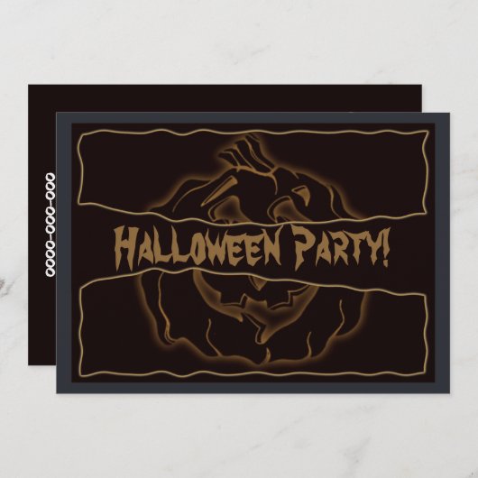 Uitnodiging voor Halloween Party (Voorkant / Achterkant)