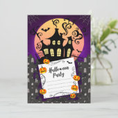 Uitnodiging voor Halloween Party (Staand voorkant)