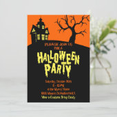 Uitnodiging voor Halloween Party (Staand voorkant)