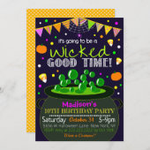 Uitnodiging voor Halloween Party (Voorkant / Achterkant)