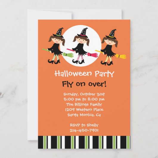 Uitnodiging voor Halloween Party (Voorkant)