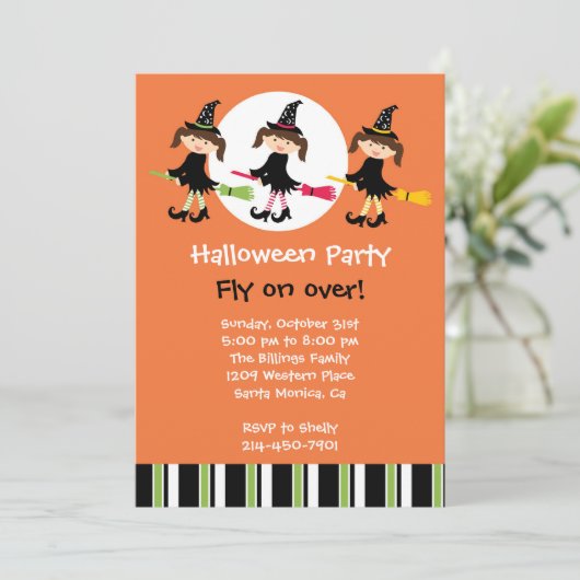 Uitnodiging voor Halloween Party (Staand voorkant)