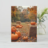 Uitnodiging voor Halloween Party (Staand voorkant)