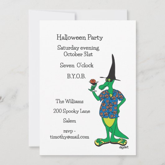 Uitnodiging voor Halloween Party (Voorkant)