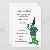 Uitnodiging voor Halloween Party (Voorkant / Achterkant)