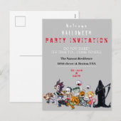 Uitnodiging voor Halloween Party (Voorkant / Achterkant)