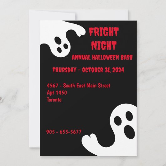 Uitnodiging voor Halloween Party (Voorkant)