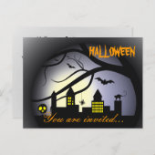 Uitnodiging voor Halloween Party (Voorkant / Achterkant)