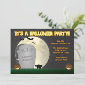 Uitnodiging voor Halloween Party (Staand voorkant)