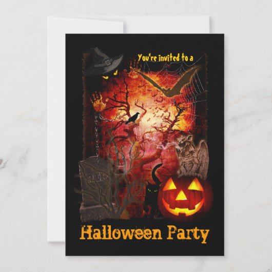 Uitnodiging voor Halloween Party (Voorkant)