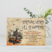 Uitnodiging voor Halloween Party (Staand voorkant)