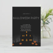 Uitnodiging voor Halloween Party (Staand voorkant)
