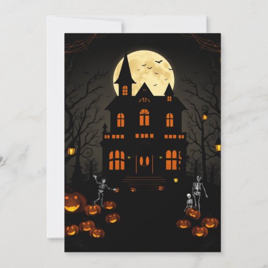 Uitnodiging voor Halloween Party (Achterkant)