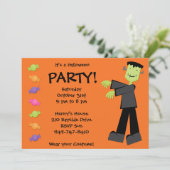 Uitnodiging voor Halloween Party (Staand voorkant)