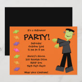 Uitnodiging voor Halloween Party (Voorkant / Achterkant)
