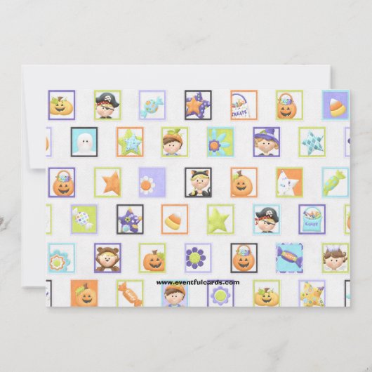 Uitnodiging voor Halloween Party (Achterkant)