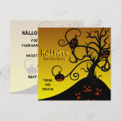 Uitnodiging voor Halloween Party (Voorkant / Achterkant)