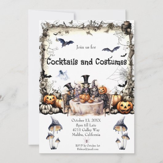 Uitnodiging voor Halloween Party (Voorkant)